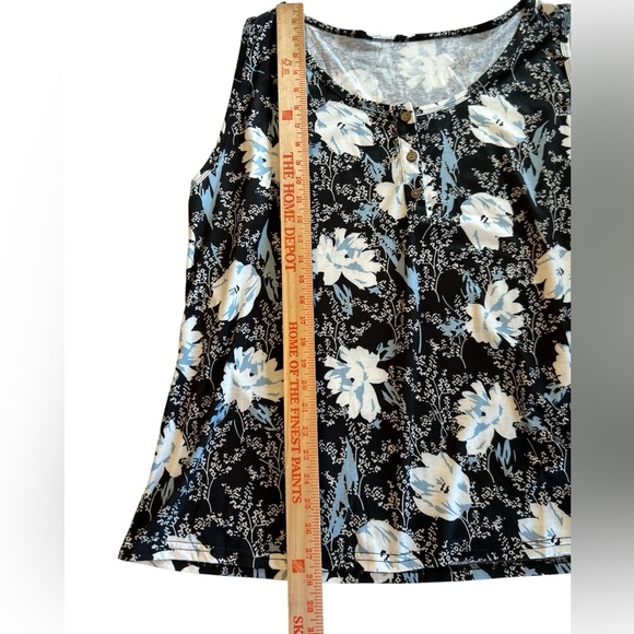Women’s Sleeveless Plus Size 5X = 24W Floral Summer Casual T-Shirt Tank Top NWOT - Picture 5 of 7